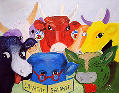 "Rainbow cow parade" Cathy