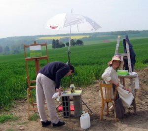 Frank et Florence, dominent la valle de l'Epte au dessus de Berthenonville.